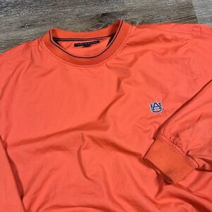 Tommy Hilfiger Golf Pullover Men's Large‎ Orange Auburn Tigers Nylon Preppy